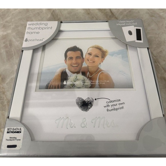 Pearhead Other - Mr. And Mrs. Wedding Thumbprint Photo Frame